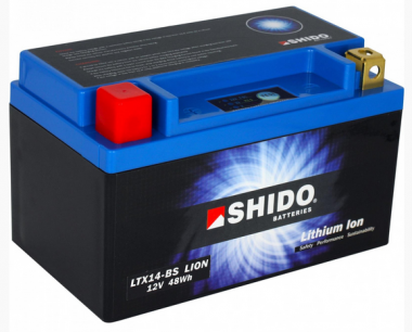 SHIDO Lithium Ion Batterie YTX14-BS (auch als Ersatz f.YTX14H-BS) 