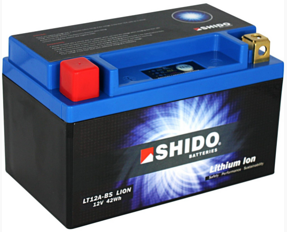 SHIDO Lithium Ion Batterie YT12A-BS 
