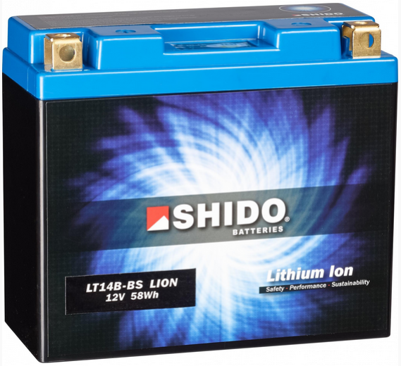 SHIDO Lithium Ion Batterie YT14B-BS (GT14B-4) 
